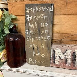 Handmade Rustic Wooden Wall Sign